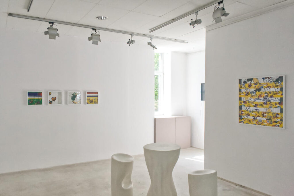 Zdjęcie sali z wystawy Płynna Pamięć Marco Angeliniego