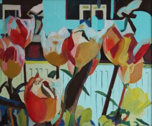 Zdjęcie pracy Celalettina Kartala Tulipany przed domem