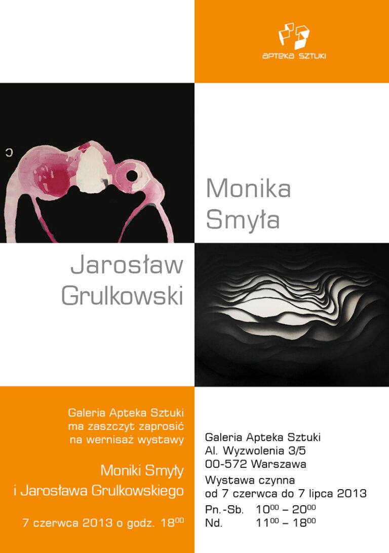 Zaproszenie na wystawę Moniki Smyły i Jarosława Grulkowskiego