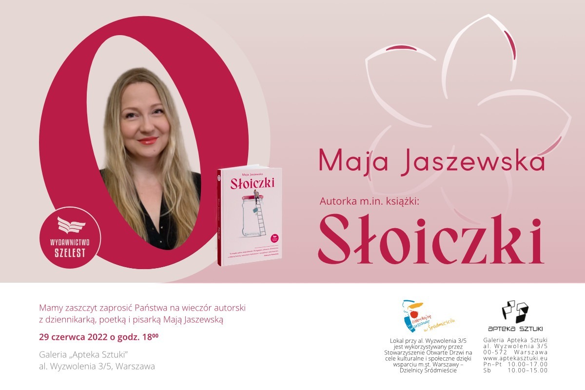 Zaproszenie na wieczór autorski Mai Jaszewskiej