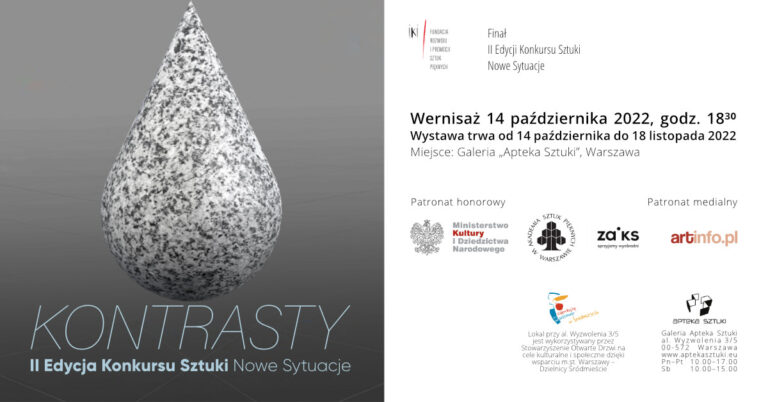 Zaproszenie na wystawę zbiorową Kontrasty