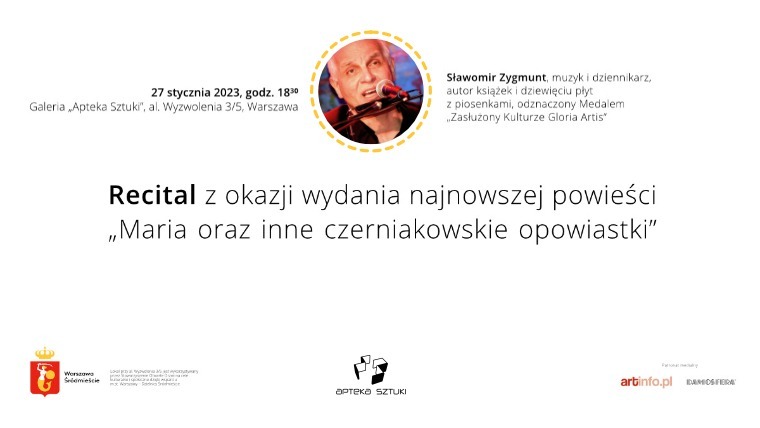 Zaproszenie na recital Sławka Zygmunta