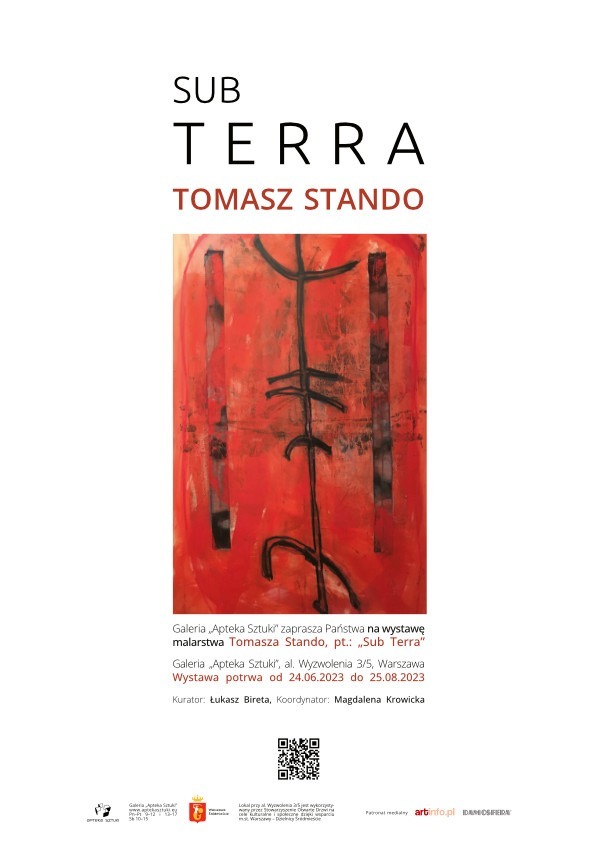 Plakat na wystawę Sub Terra Tomasza Stando