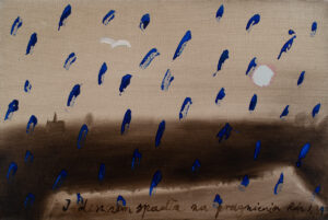 Zdjęcie pracy Wojciecha Węgrzyńskiego Wytnij z papieru dwa wróble I deszczem spadła na pragnienia