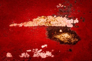 Zdjęcie pracy Małgorzaty Mikołajczyk. Może przypominać zdjęcie dwóch chmur